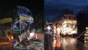 Grave siniestro vial: un colectivo con destino a Puerto Iguazú chocó contra un camión y hay 43 heridos