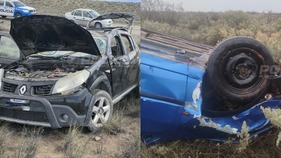 Domingo accidentado en la Ruta 237: dos vehículos terminaron fuera de la calzada Domingo accidentado en la Ruta 237: dos vehículos terminaron fuera de la calzada