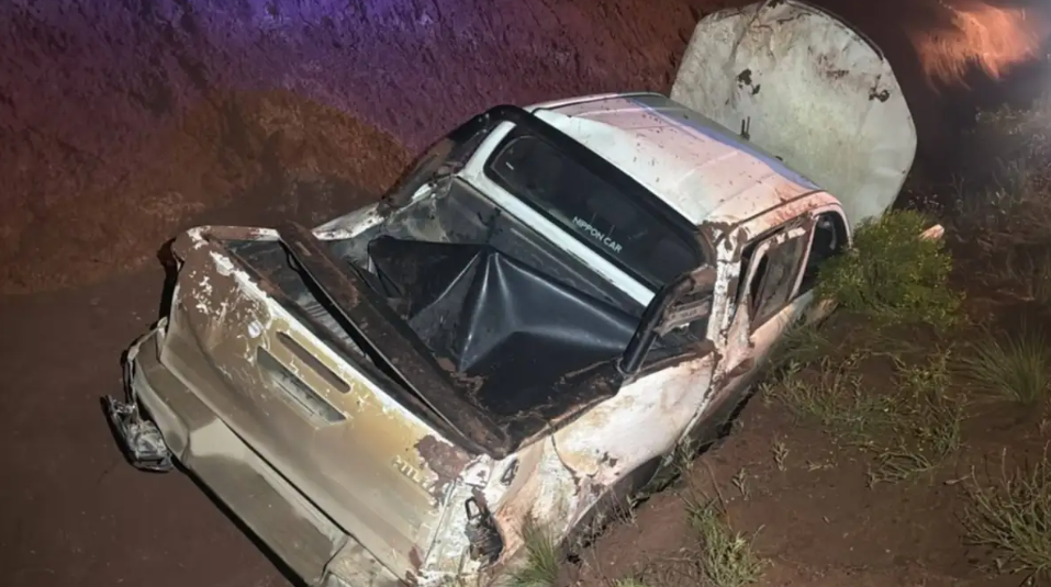 Violento vuelco en la Ruta 5 cerca de Rincón de los Sauces: cinco personas resultaron heridas