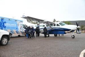 Operativo de emergencia en Rincón de los Sauces: evacuaron en helicóptero a pacientes aislados por el temporal